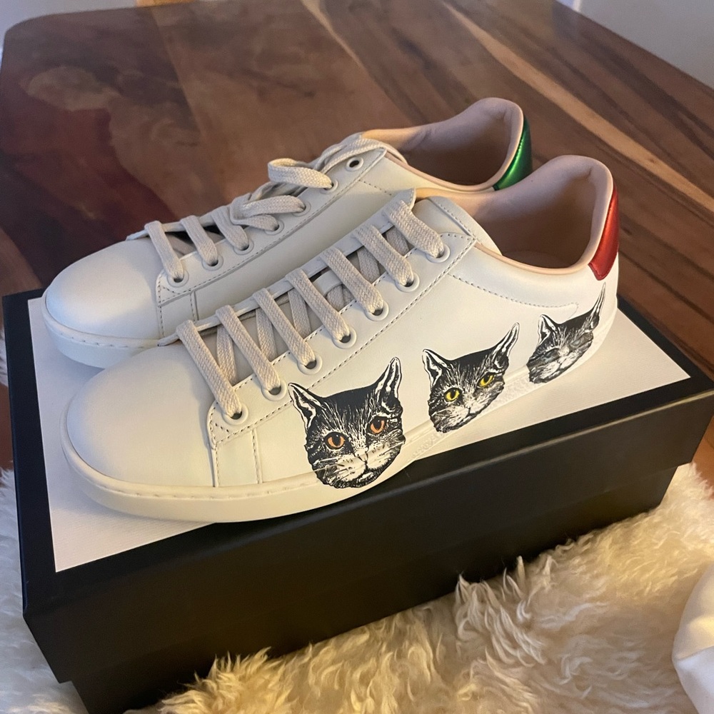 Women’s Gucci Ace Mystic Cat Sneakers NIB Size 7.5US 37.5EU